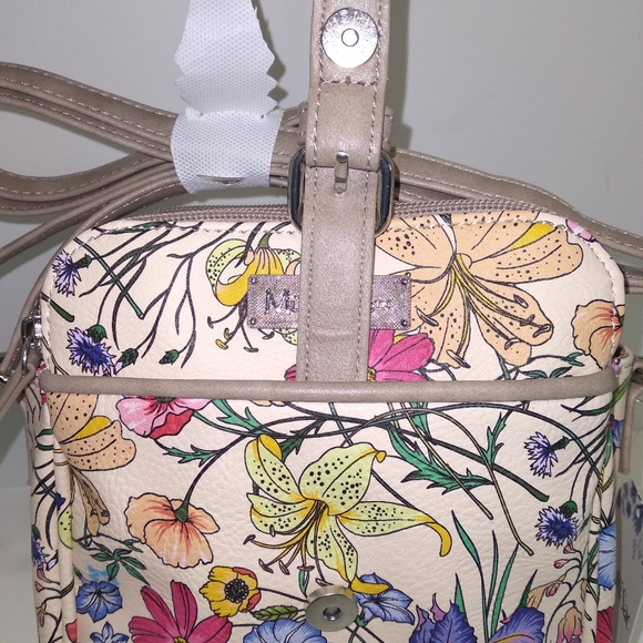 MultiSacc Spring Floral Mini Multi Compartment Crossbody Bag - Picture 6 of 7